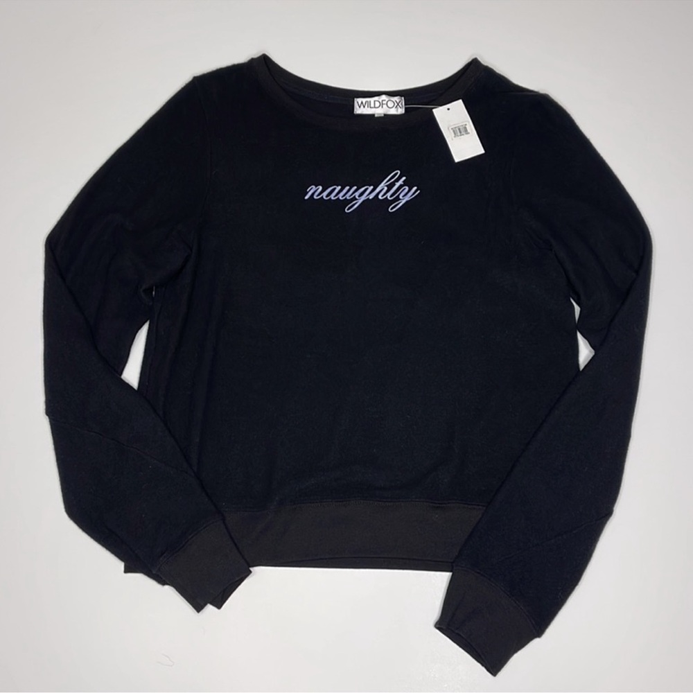 Wildfox Black naughty and nice sweatshirt - Picture 2 of 10